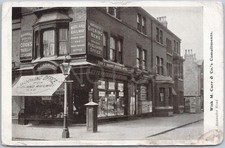 Antique Postcard M Carr Shop Manchester Lancashire England Railway Office