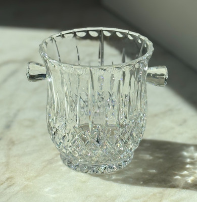 Gorham Full Lead Crystal King Edward Ice Bucket Champagne Wine Cooler w/ Handle
