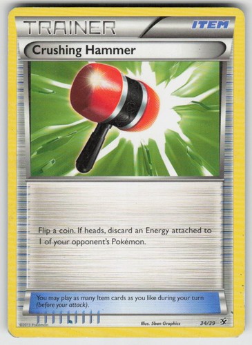Crushing Hammer 34/39 Kalos Starter Set Pokemon Heavily Played
