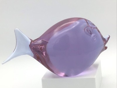 ZANOTTI Murano Neodymium ART Glass FISH Alexandrite COLOR CHANGES