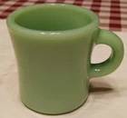 Vintage Oven Ware Fire King Jadite Glass C Handle Restaurant Ware Coffee Mug