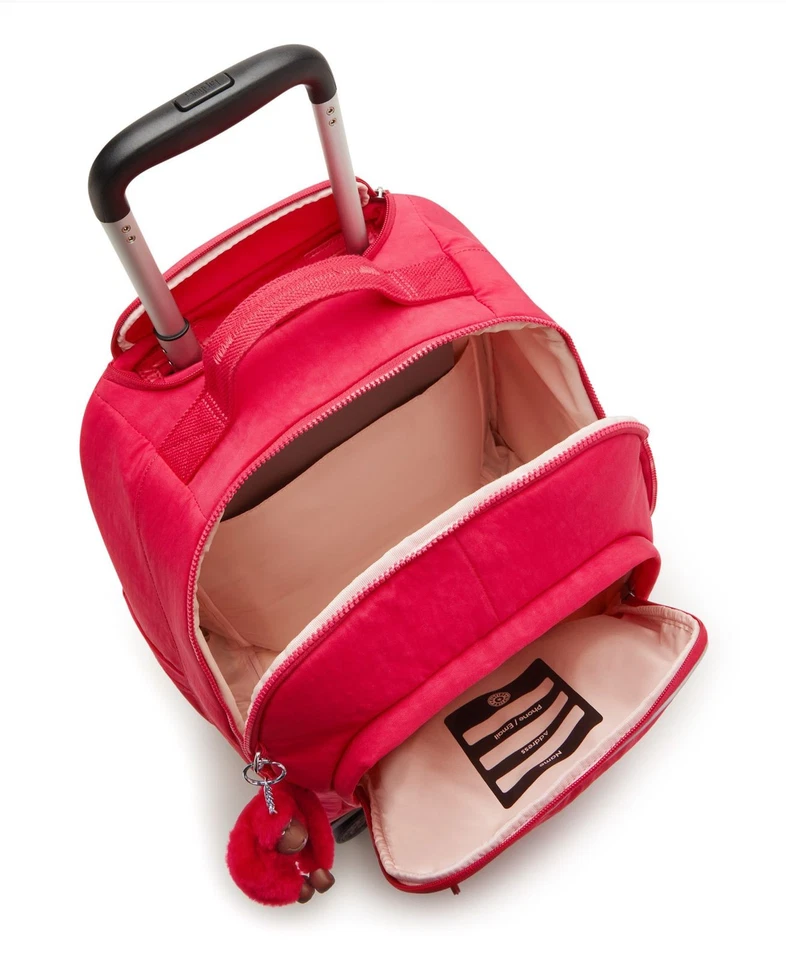 kipling Zea Wheeled Backpack Trolley-Rucksack True Pink - Bild 4 von 4