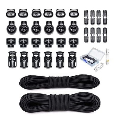 42 Pcs Cord Locks End Spring Toggle Stopper Zipper Pull Ends Fastener Buttons