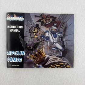 Captain Comic NES - Upside Down Label ERROR Variant ORIGINAL MANUAL Tested