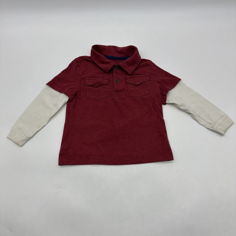 Cherokee Sweatshirt Kleinkind Jungen 24M rot & weiß Taschen .#39008