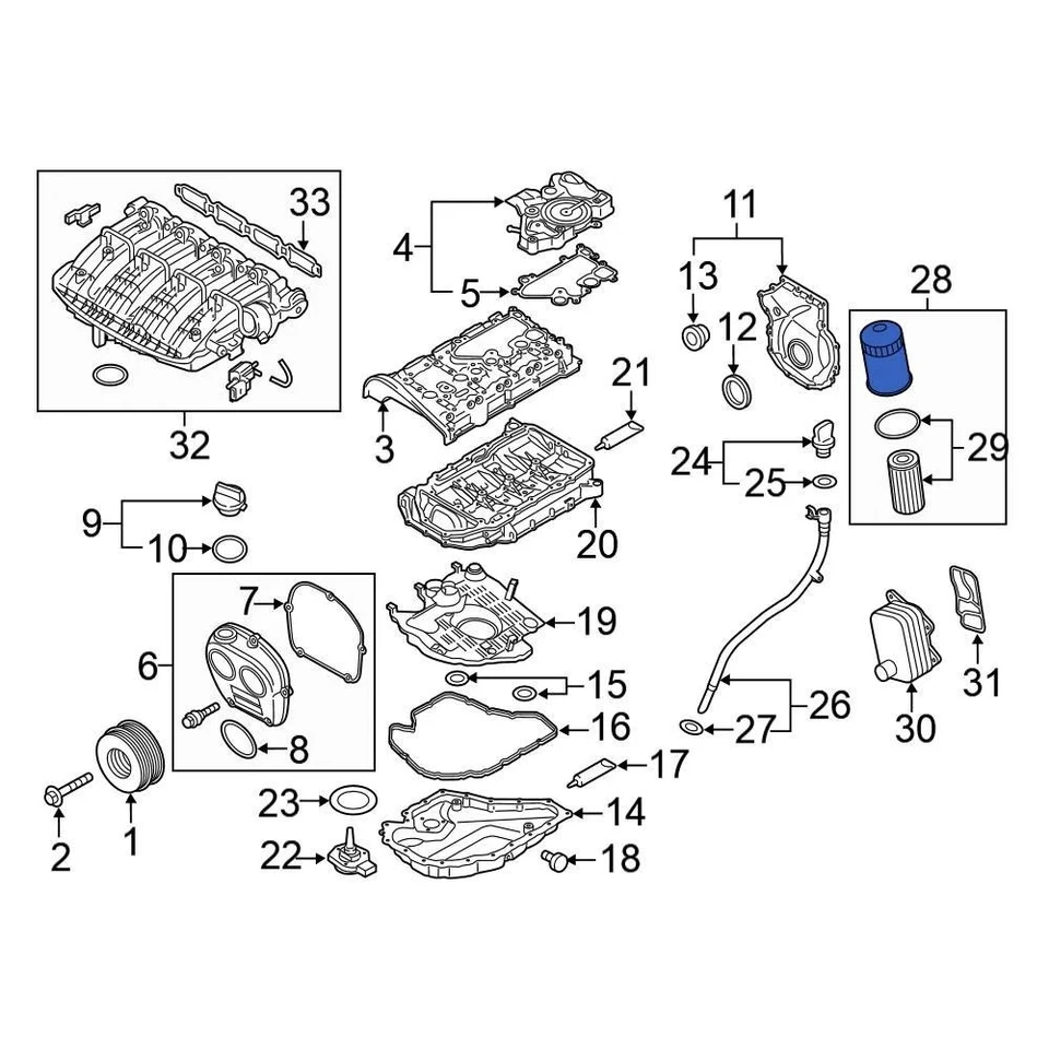 For Volkswagen Passat 2018-2022 Volkswagen 06L115401L Engine Oil Filter Housing - Image 4 of 4