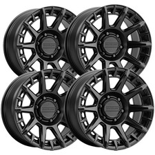 Set Of 4 Raceline 964sb Vector 17x8.5 6x5.5 25mm Satin Black Wheels Rims