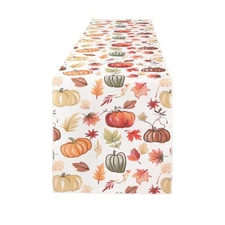 OWENIE Fall Table Runner for Kitchen Dining Table, Thanksgiving Autumn Printe...