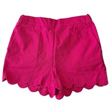 NWT Crewcuts J. Crew Scallop Hem Pull On Shorts Fuchsia Pink Girls Size 8