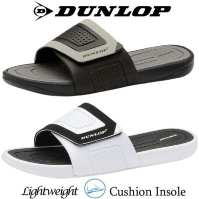 Mens Dunlop Flip Flops Memory Foam beach summer Shower Mules Sandals surf  Shoes