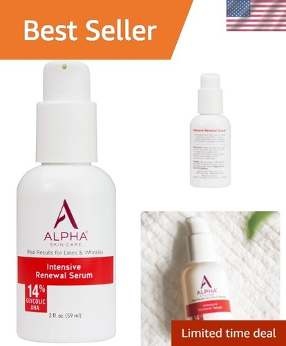 Skin Care Renewal Serum, 14% Glycolic AHA, Anti-Aging Formula, Reduces Lines ...