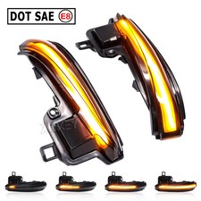 2 Sequential Led Side Mirror Turn Signal Lights Smoked For Toyota Rav4 2016-2023 2 Sequential Led Side Mirror Turn Signal Lights Smoked For Toyota Rav4 2016-2023