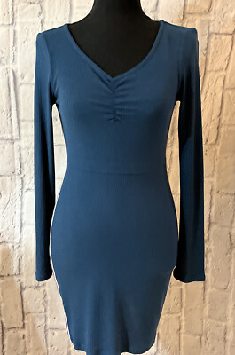 Epic Threads Dress Blue Striped On Side Women Size Large