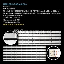 KIT 20 BARRE STRIP LED TV LG LG-INNOTEK-POLA2.0-60-REV01-L/R