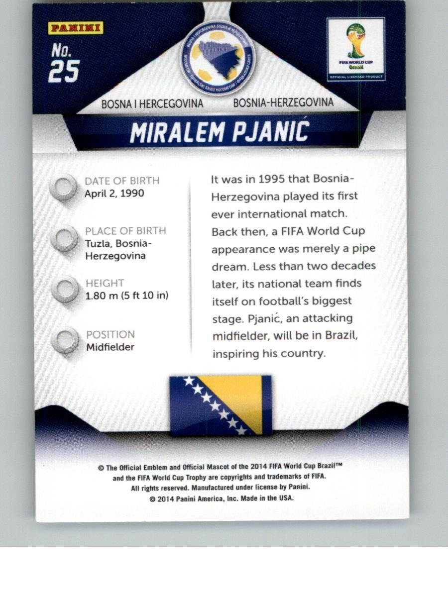 2014 Panini Prizm FIFA World Cup Brazil Miralem Pjanic 25 Bosnia