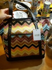 Missoni Multi-colored Bag Shoulder Purse Canvas Tote Zig Zag Colore Target Xxo