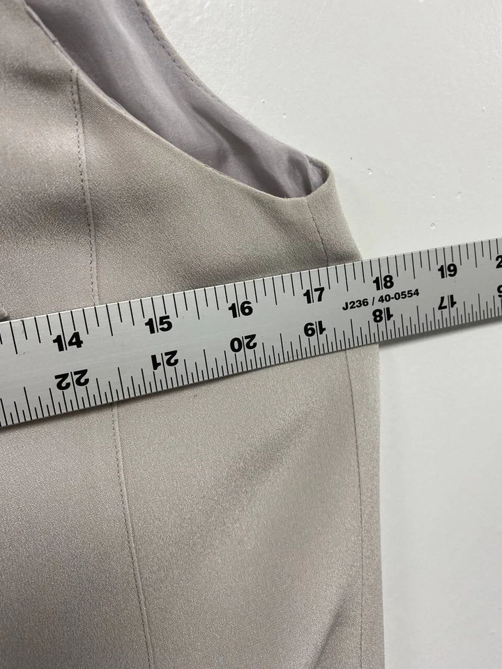 Nina Ricci Women silk drop waist grey dress lagenlook Size 32 Italy A000148 - Image 4 of 4