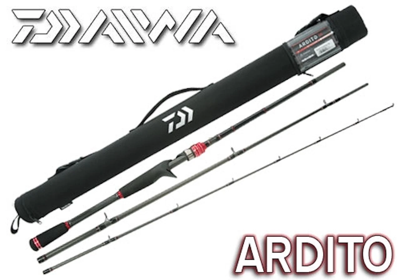 Daiwa Ardito 3 Piece Travel Rod & Case Spinning or Casting - Choose Model