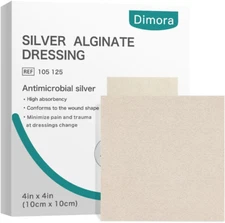 Upgrade Silver Calcium Alginate Wound Dressing -Antibacterial Non Stick Gauze, H