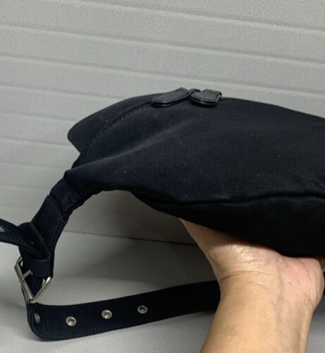 HOBO International Large Fern Belt Bag Black Nylon Adjustable - Picture 6 of 11