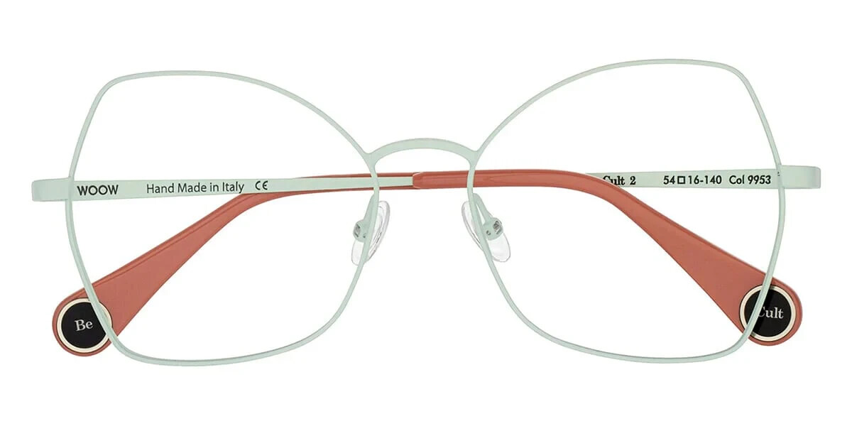 Lunettes de vue géométriques WOOW Be cult 2 vert pâle monture optique