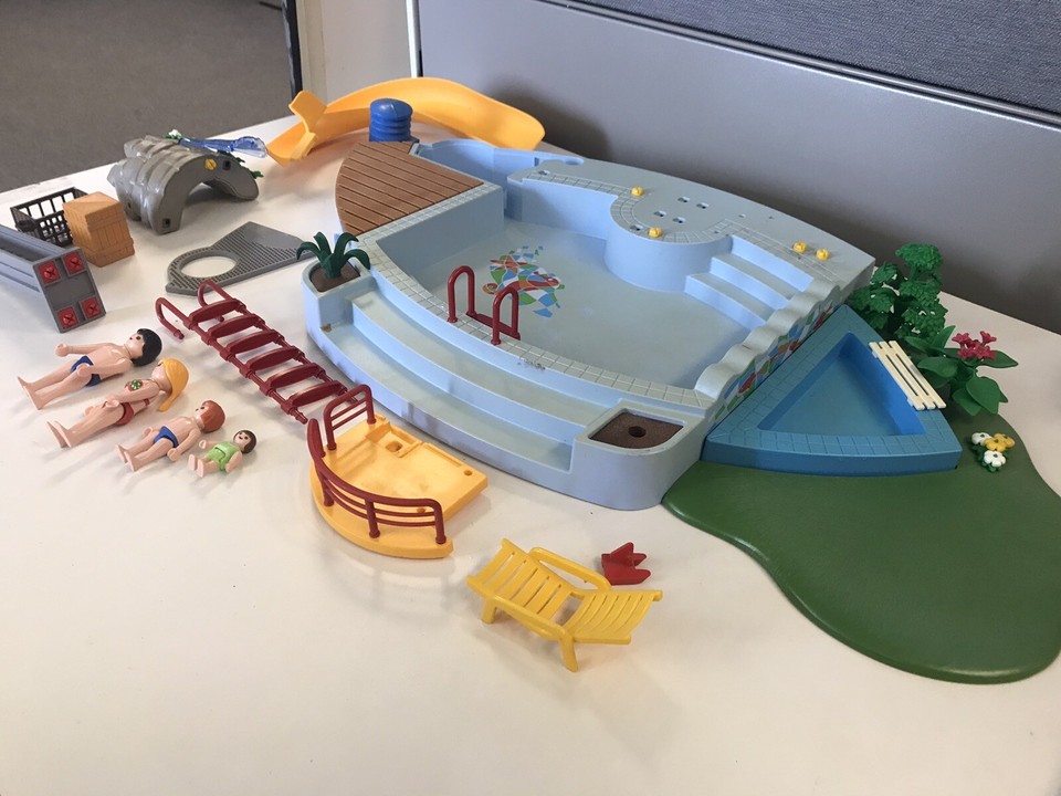 Playmobil 4858 Swimming Pool Park Parts Water Slide Family