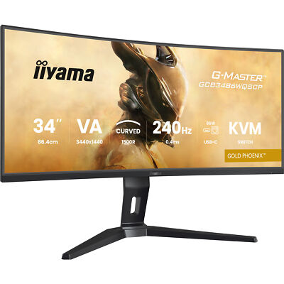 iiyama G-Master GCB3486WQSCP-B1 GOLD PHOENIX, Gaming-Monitor, 86,4 cm (34 Zoll)