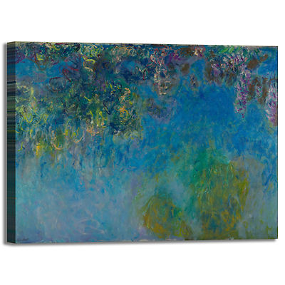 Monet Glyzinien Design Bild Druck Leinwand Gemälde Rahmen Wohnkultur