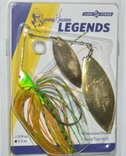 luck e strike Jimmy spinnerbait 1/2oz double willowleaf gold blades firetiger