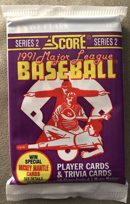 1991 Score  Series 2  Pack Dave Clark Cubs (Top) Jim Gott Dodgers (Back)
