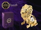 4756 Gold Young Lion Baby Lion Swarovski Stones Crystal 24 Karat 6cm
