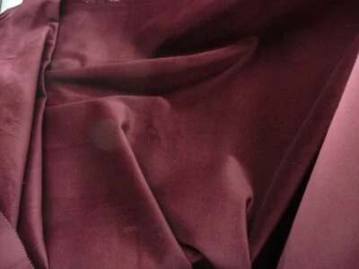 Pottery Barn Velvet FABRIC 54" wide Upholstery Merlot Burgandy Berry
