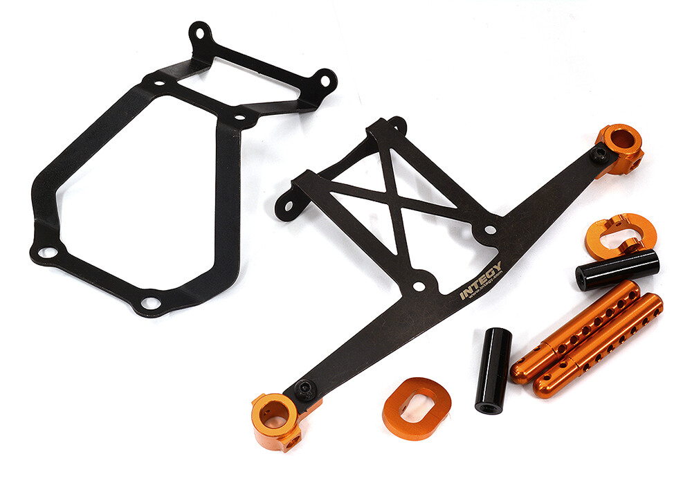 mon様 Metal Alloy Front Bumper Brace & Body Mount Set for Losi 1