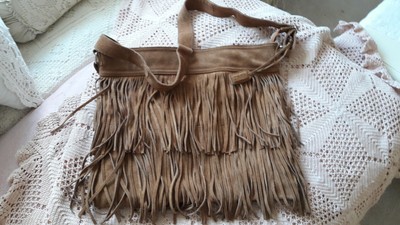 Zara Echtleder Tasche Mit Fransen Farbe Braun Hippie Ibizia Shabby Chic Ebay