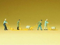 Preiser 79081 GüTerbodenpersonal 4 Figuren Mit ZubehöR Lagerarbeiter N Neu