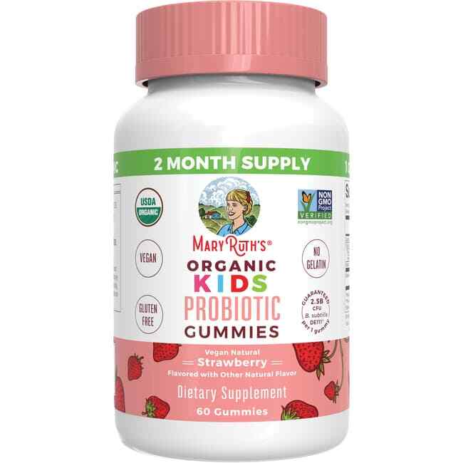 Органические детские пробиотические жевательные резинки Mary Ruths с клубникой