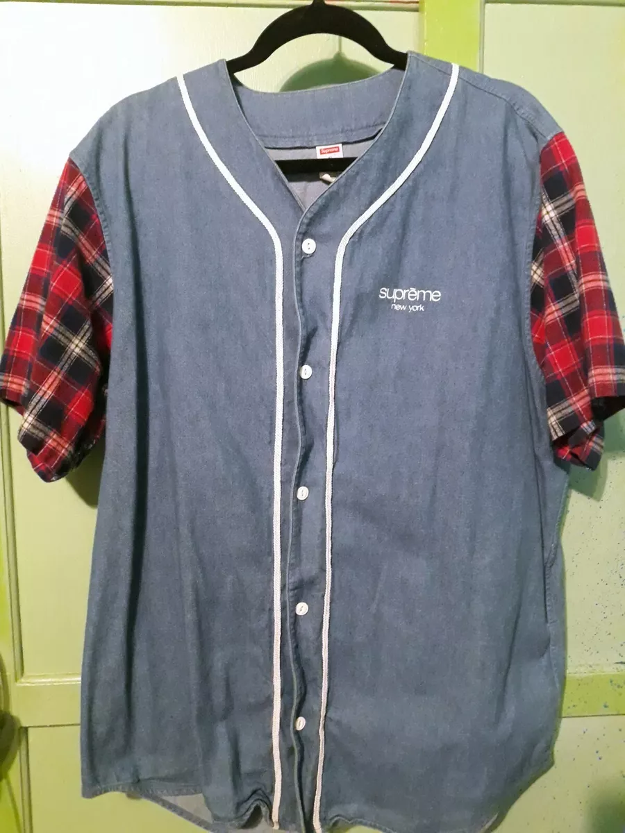 Supreme Denim Flannel baseball shirt ss14