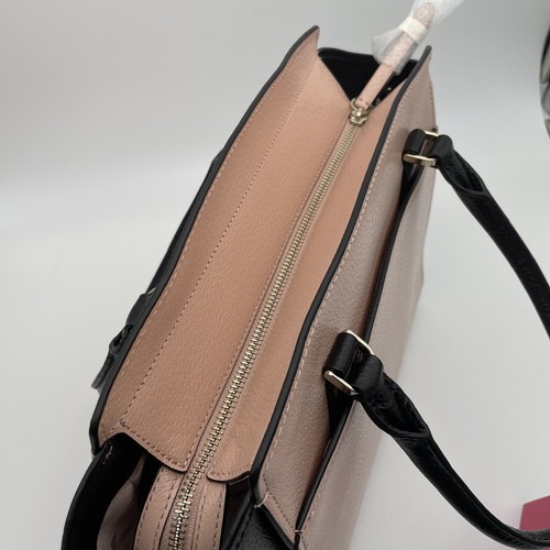 Kate Spade Satchel Crossbody Jeanne Medium Pink / Black Purse Bag w/ Strap $359 - Picture 4 of 7