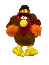 Gibson Greetings Thanksgiving Turkey Plush Mr. Gobbles Stuffed Animal 90s Read