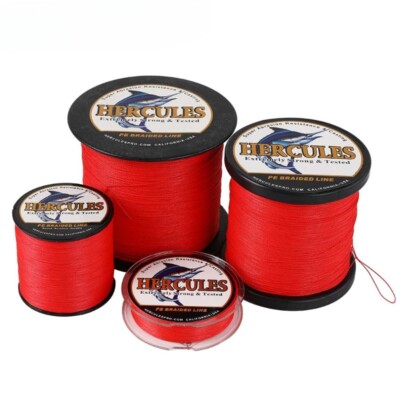 LOT Fishing Line 6-100LB Braided Line Carp Fishing 4 Strand Red Multifilament PE