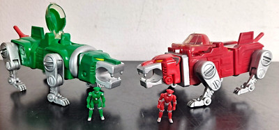 Voltron 1998 Third Dimension Mighty Lion Force with Red & Green Figures COMPLETE