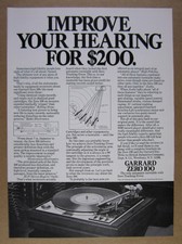 1972 Garrard Zero 100 Turntable vintage print Ad