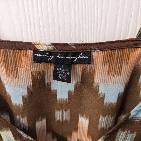 City Triangles pattern print spaghetti dress wome… - image 5