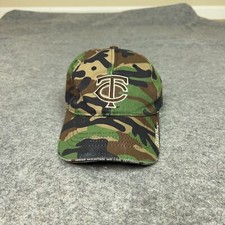Minnesota Twins Men Hat Strapback Green Brown Camo Baseball Cap Logo Sports Dad