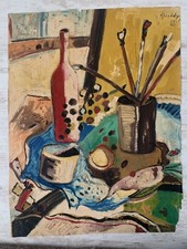 Kunst - Franz Richter Original Ölgemälde 1955 handsigniert 46x60 cm abstrakt