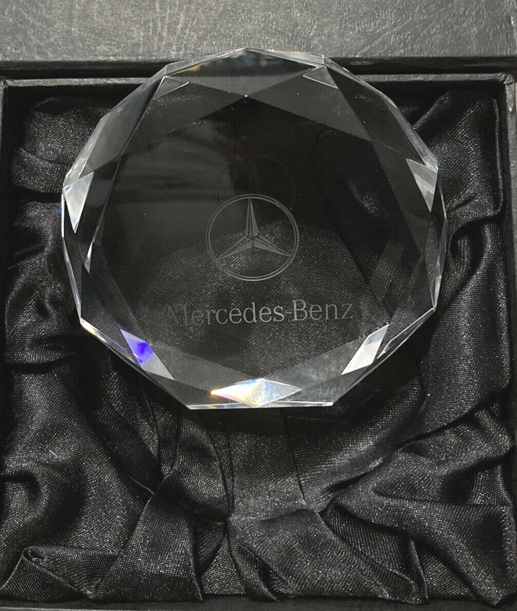 Merecedes-Benz. ペーパーウエイト Vintage Mercedes Benz Car Crystal Glass Paperweight W/ BOX | eBay