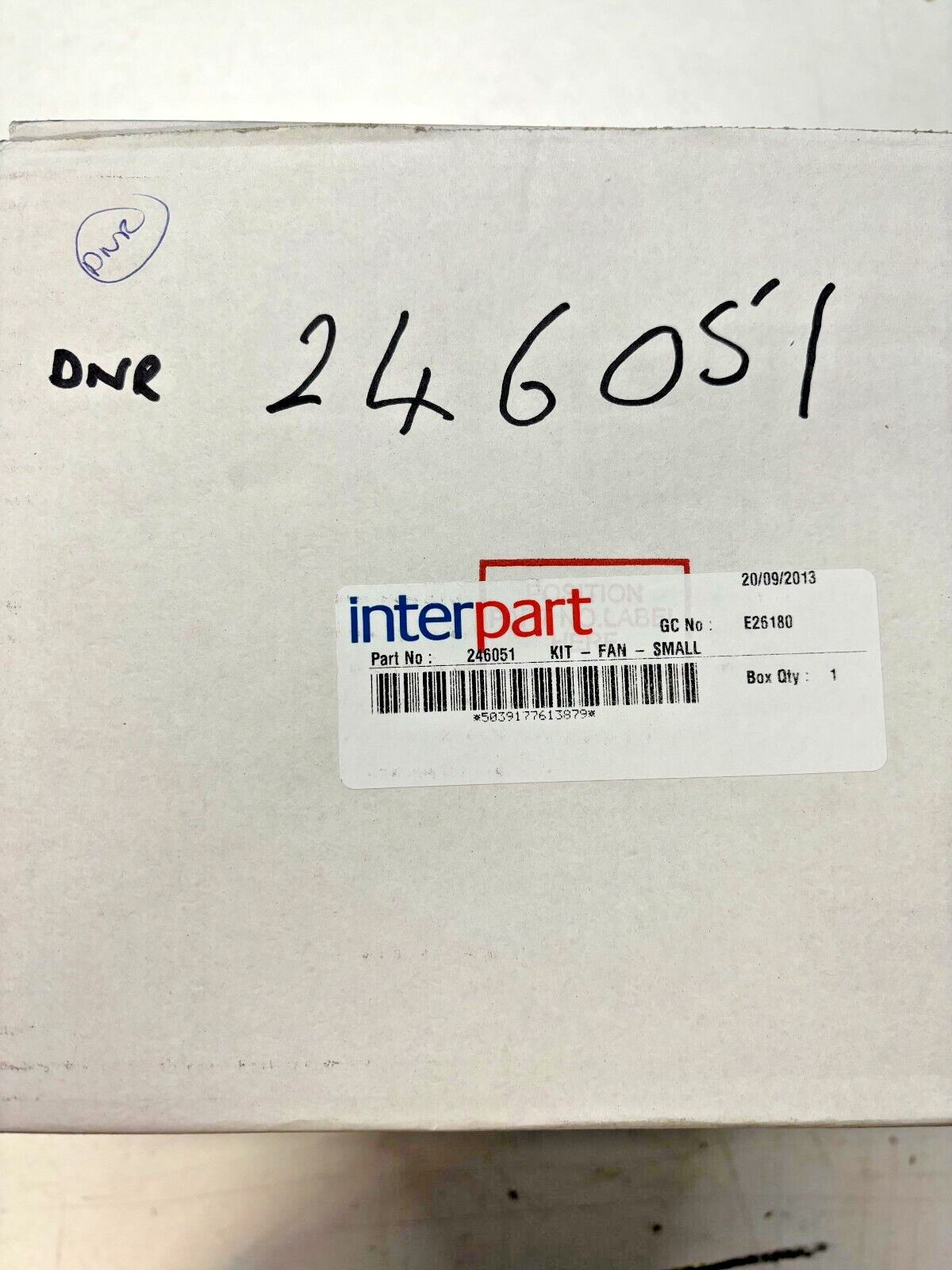 BAXI 246051 FAN ASSEMBLY **VAT RECEIPT** GENUINE PART