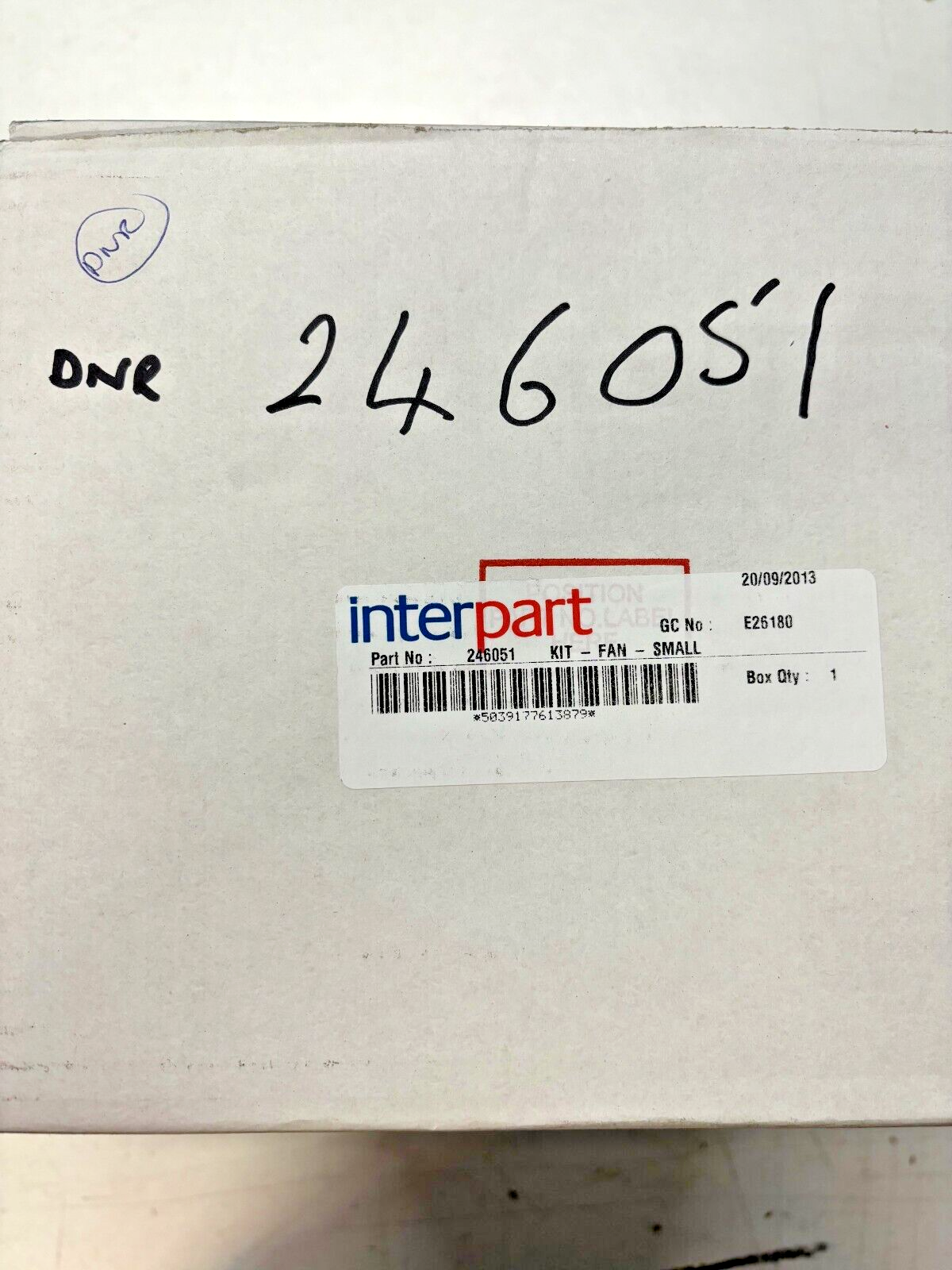 BAXI 246051 FAN ASSEMBLY **VAT RECEIPT** GENUINE PART