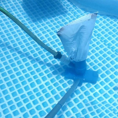 Swimming Pool Cleaning Kit Cleaner Suction Head Brushes Mesh Bag UK J3D9 - Picture 6 of 7