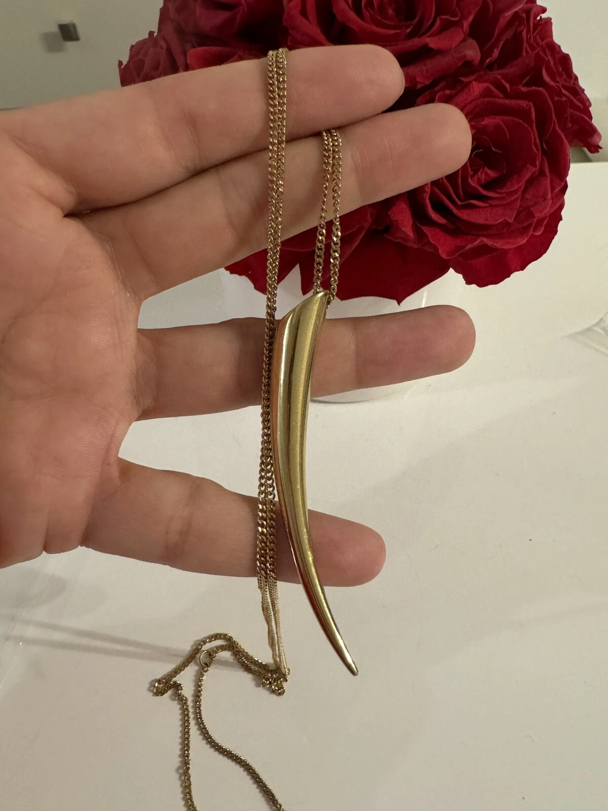 Michael Kors collana donna catenina oro corno MK gioielli